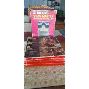 Vintage 70'S Gaf Talking View Master -In Original Box w/ 4 Reels- Near Mint